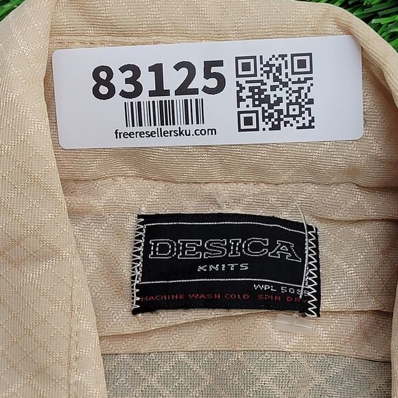 Vintage 80s Desica MOD Button Shirt XL 23x28 Hippie Western - Picture 7 of 11